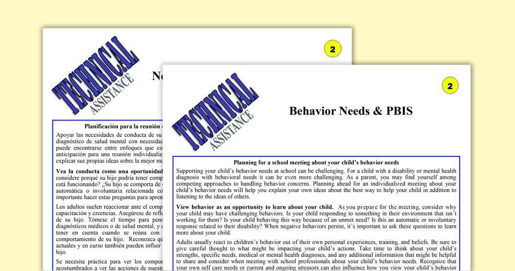 Behavior Needs and PBIS