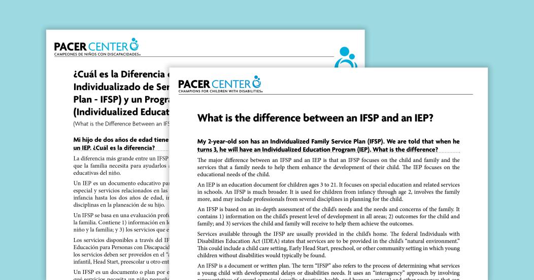 What is the Difference Between an IFSP and an IEP?