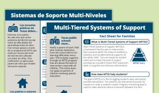 Multi-Tiered Systems of Support (MTSS) Fact Sheet for Families - Texas Education Agency
